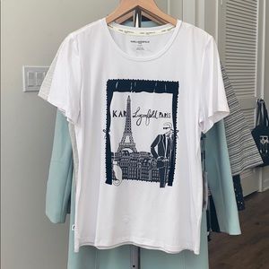 New white Karl Lagerfeld Tshirt